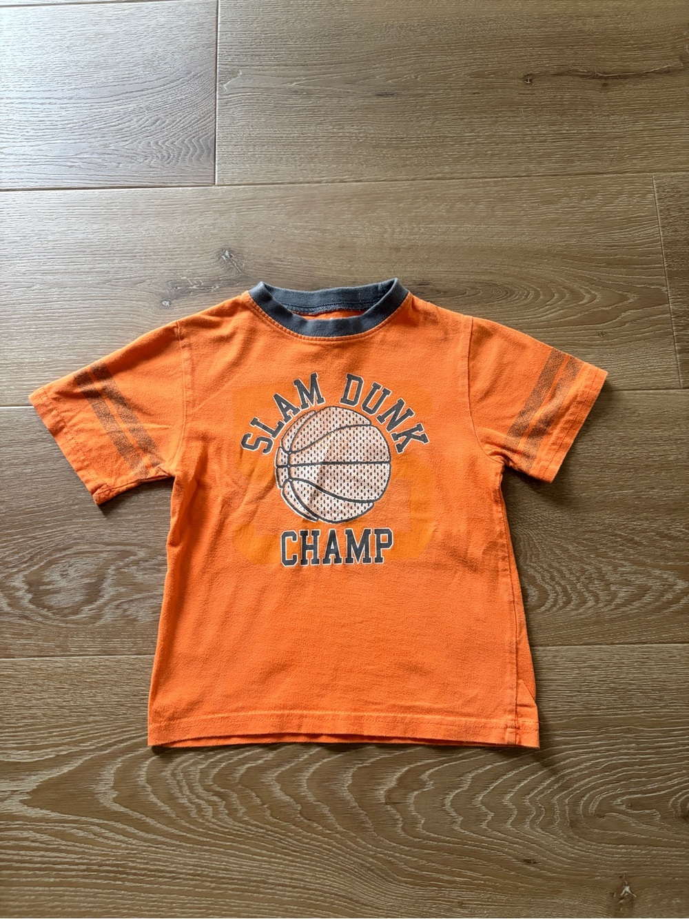 Okie Dokie Boys 4T Basketball T Shirt Slam Dunk Champ Orange Graphic Tee
